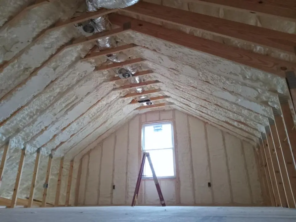 Spray foam roofing application for Crawl Space Insulation project in Sartell